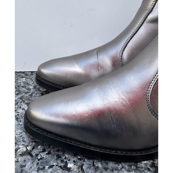 Straight to Hell - RICHARDS – SILVER LEATHER ZIP BOOTS Men’s Size 7 main image 3